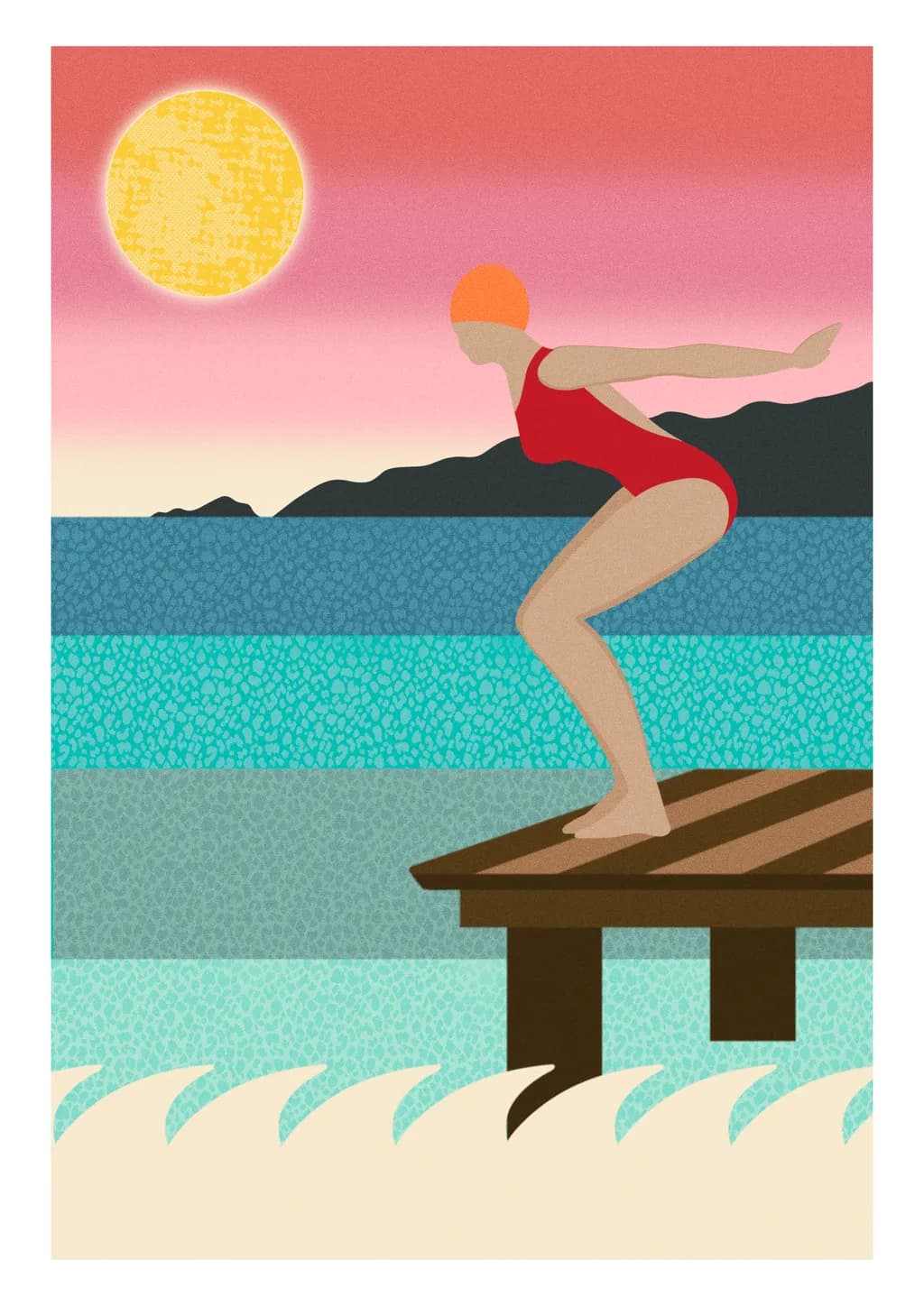 Dive at Sunset