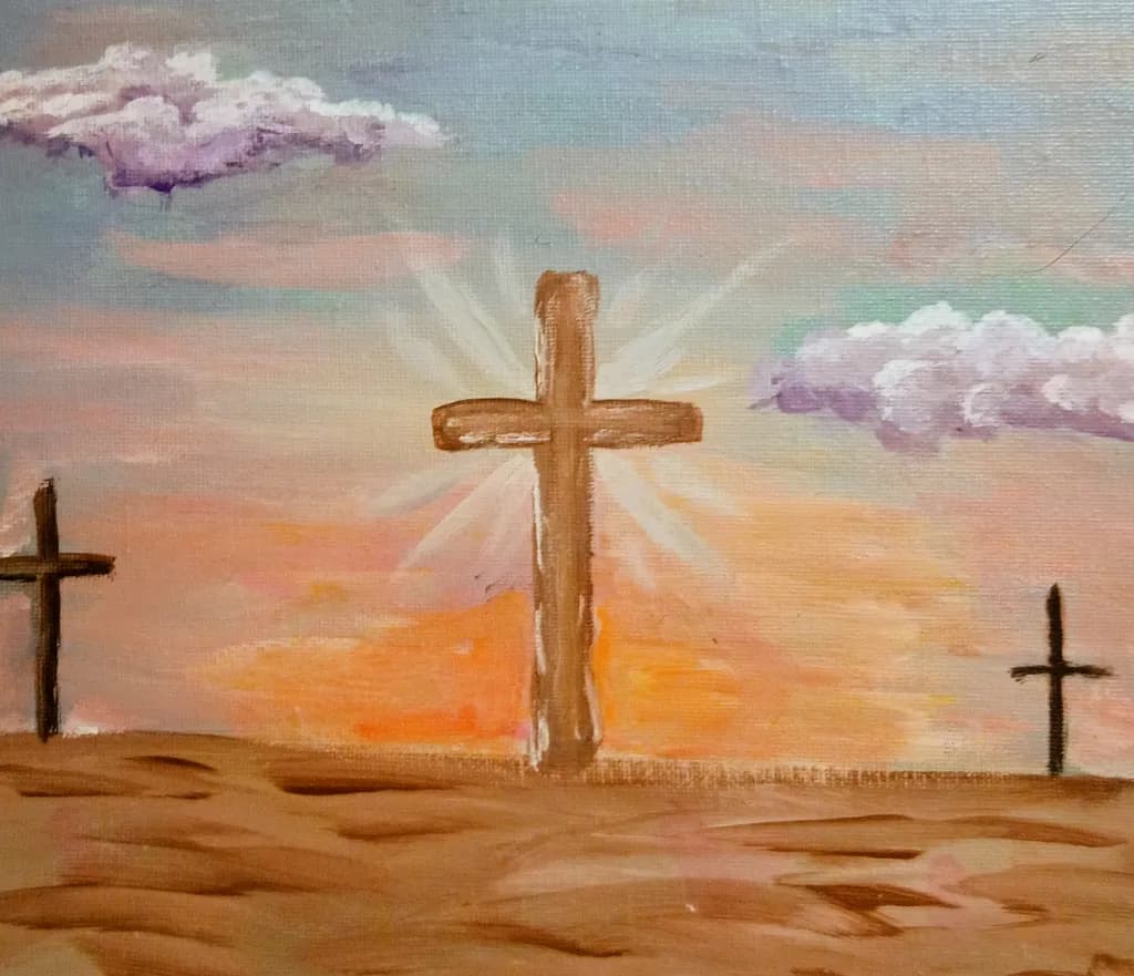 Radiant Crosses at Dusk