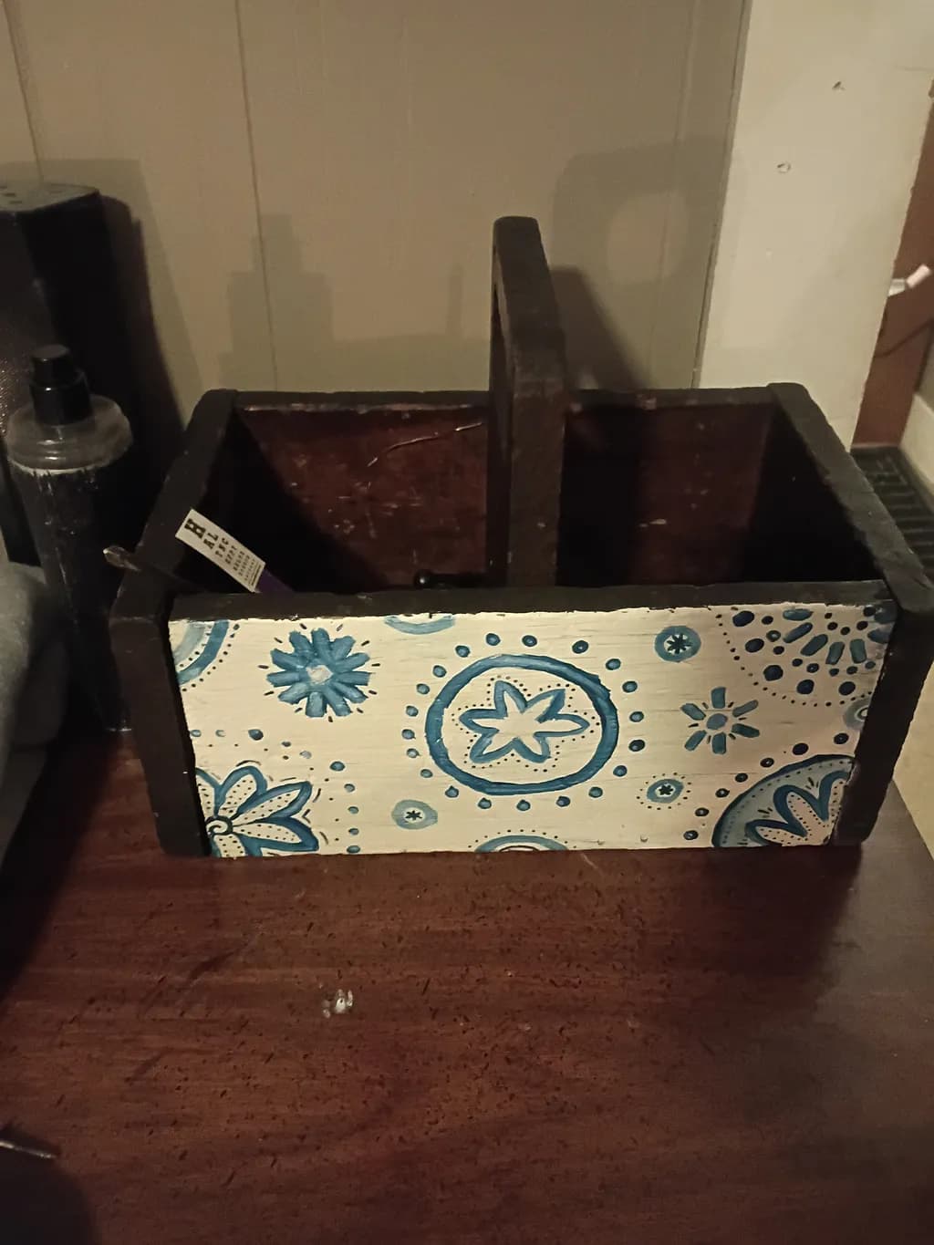 Blue Floral Caddy
