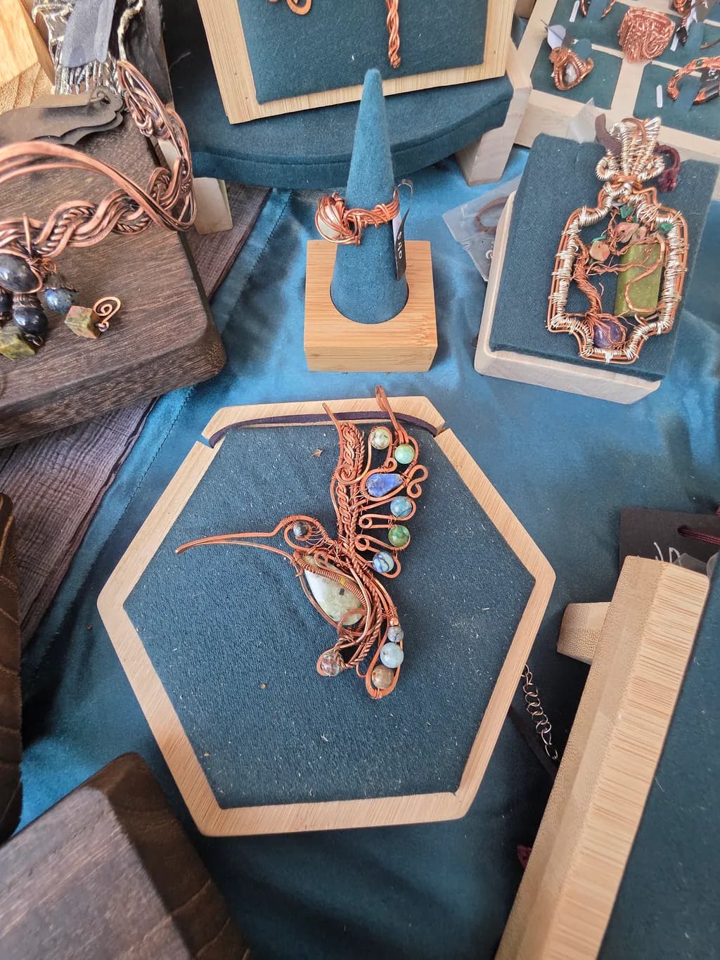 Copper Hummingbird Pendant