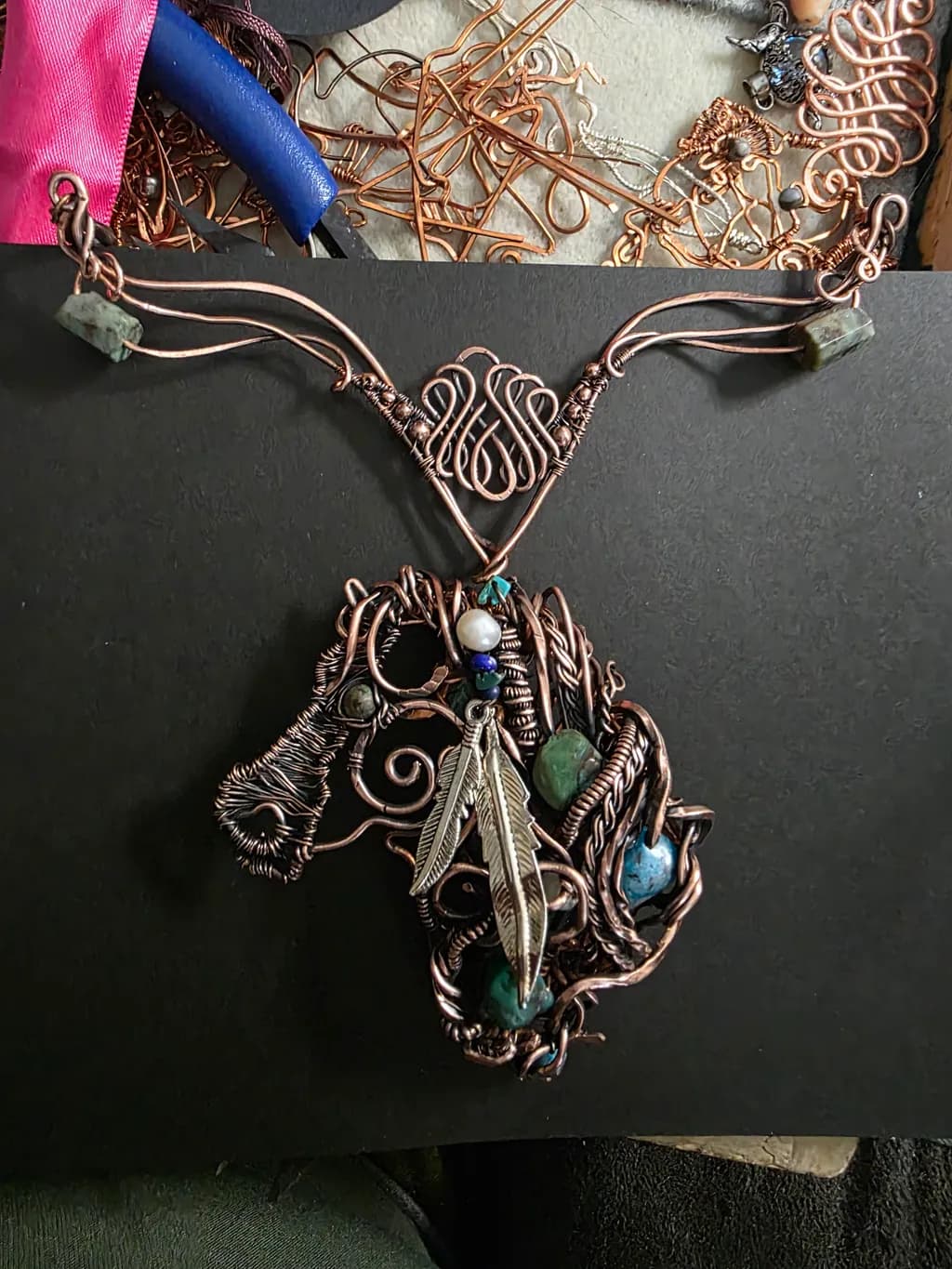 Copper Feather Tangle