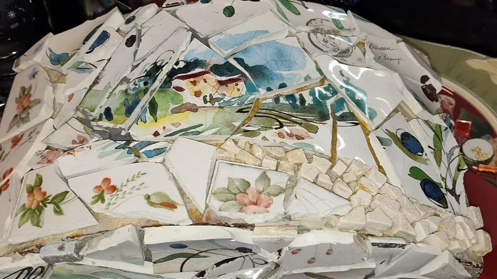 Fragmented Blossoms Mosaic