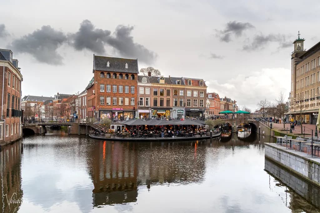 Leiden Canal Scene