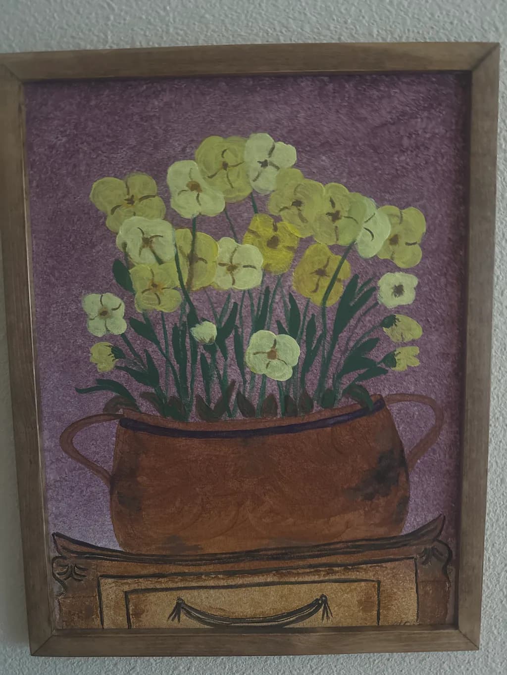 Yellow Pansies in Pot