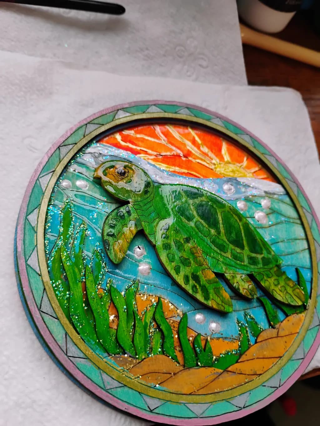 Sunlit Sea Turtle