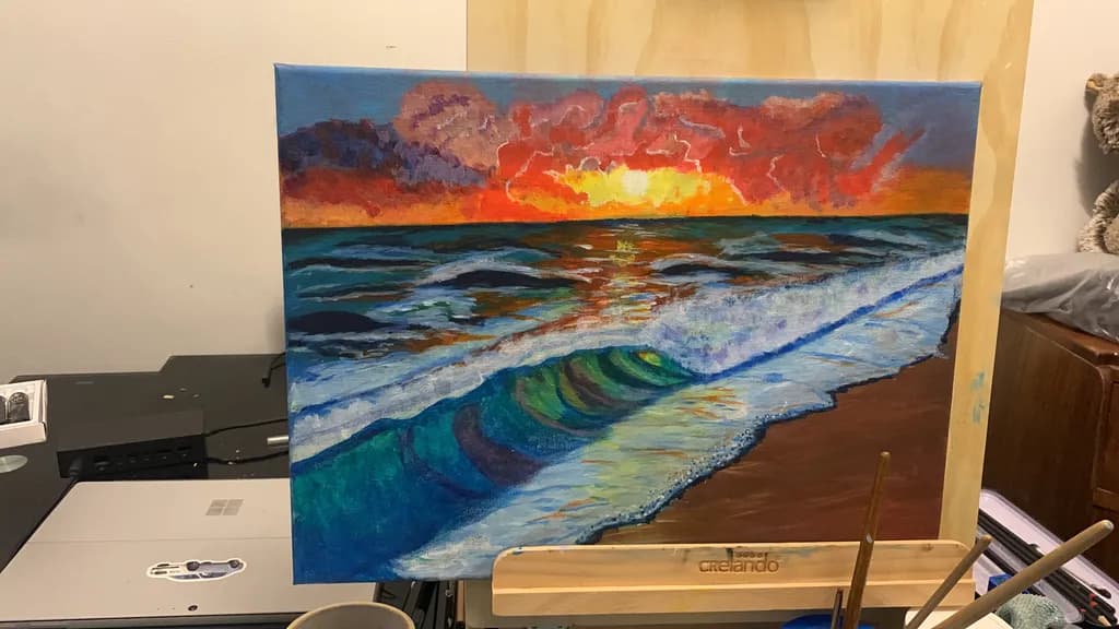 Crimson Horizon Wave