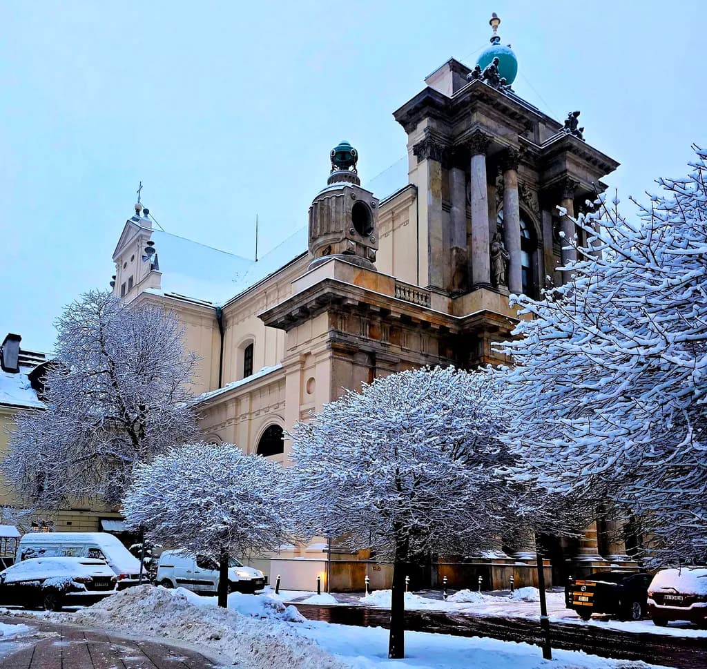 Snow-Capped Facade