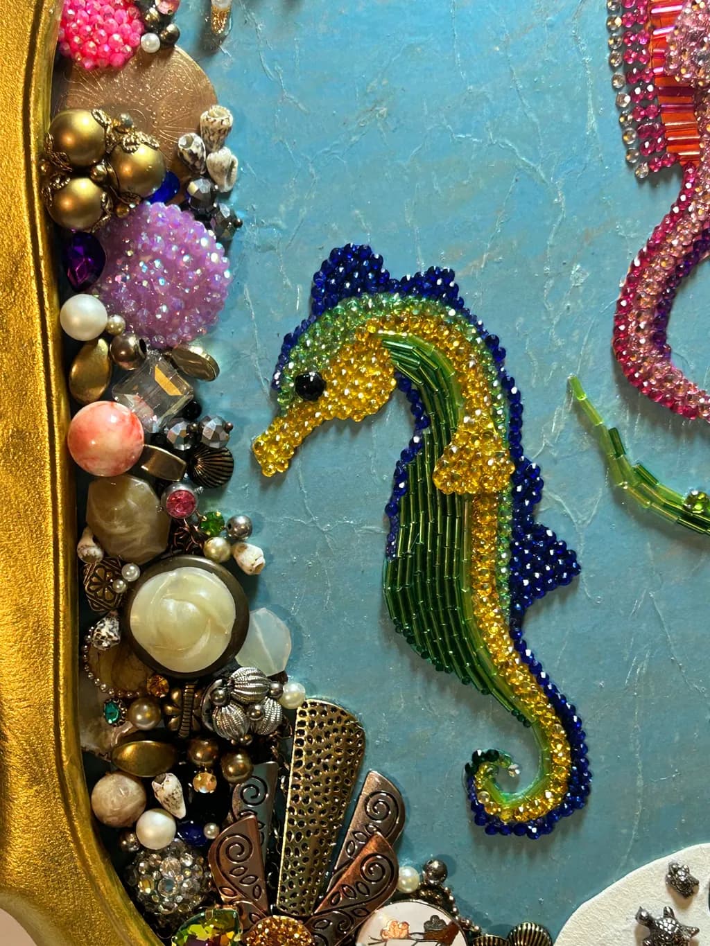 Beaded Seahorse Mosaic