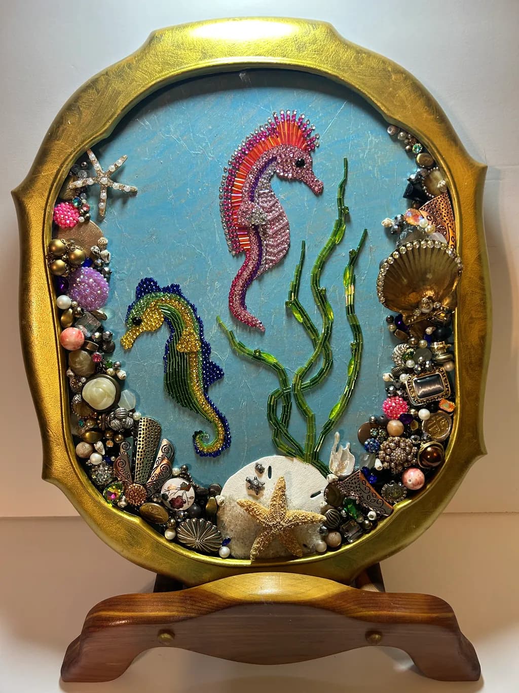 Seahorse Mosaic Canvas