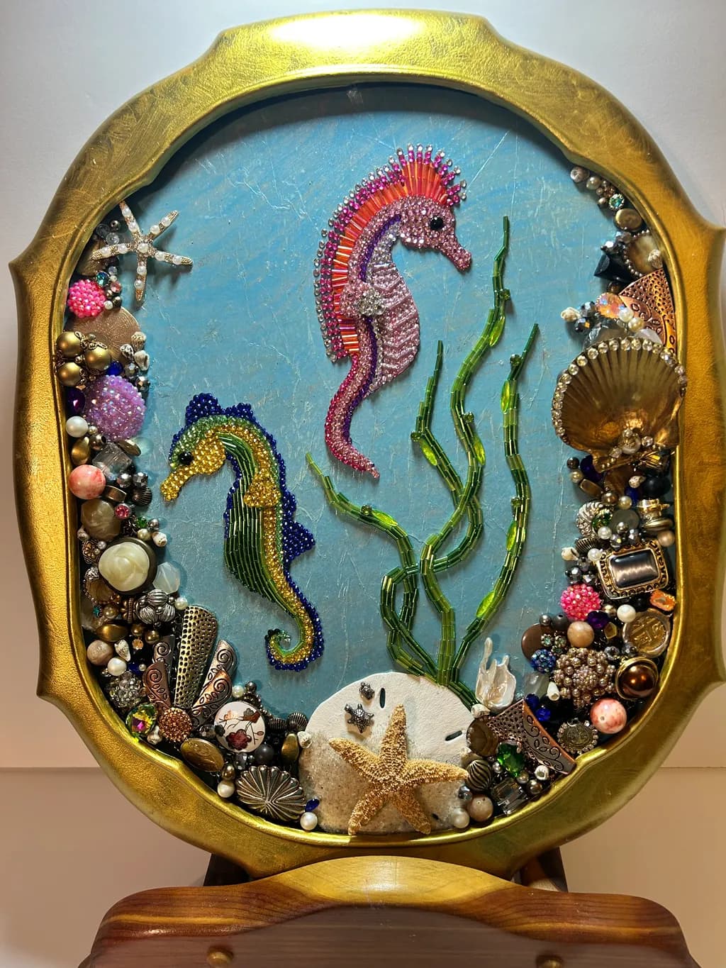 Beaded Seahorse Duo