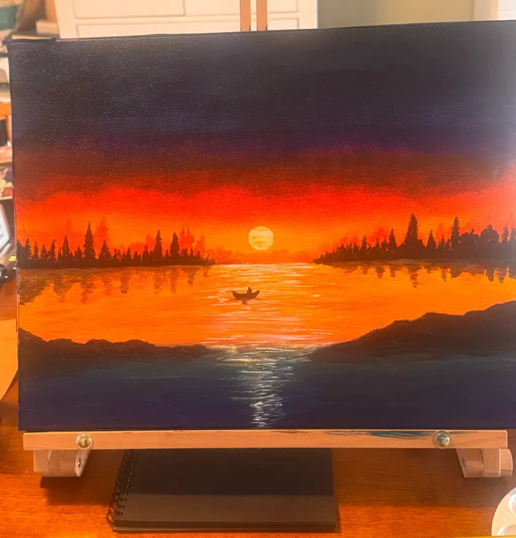 Sunset Lake Reflection