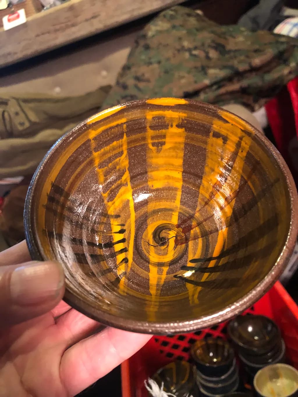 Amber Spiral Bowl