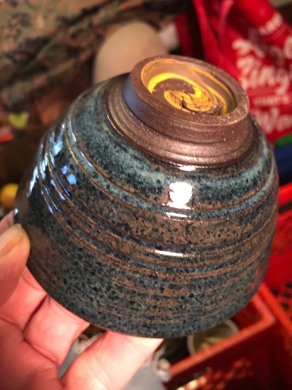 Speckled Blue Vessel