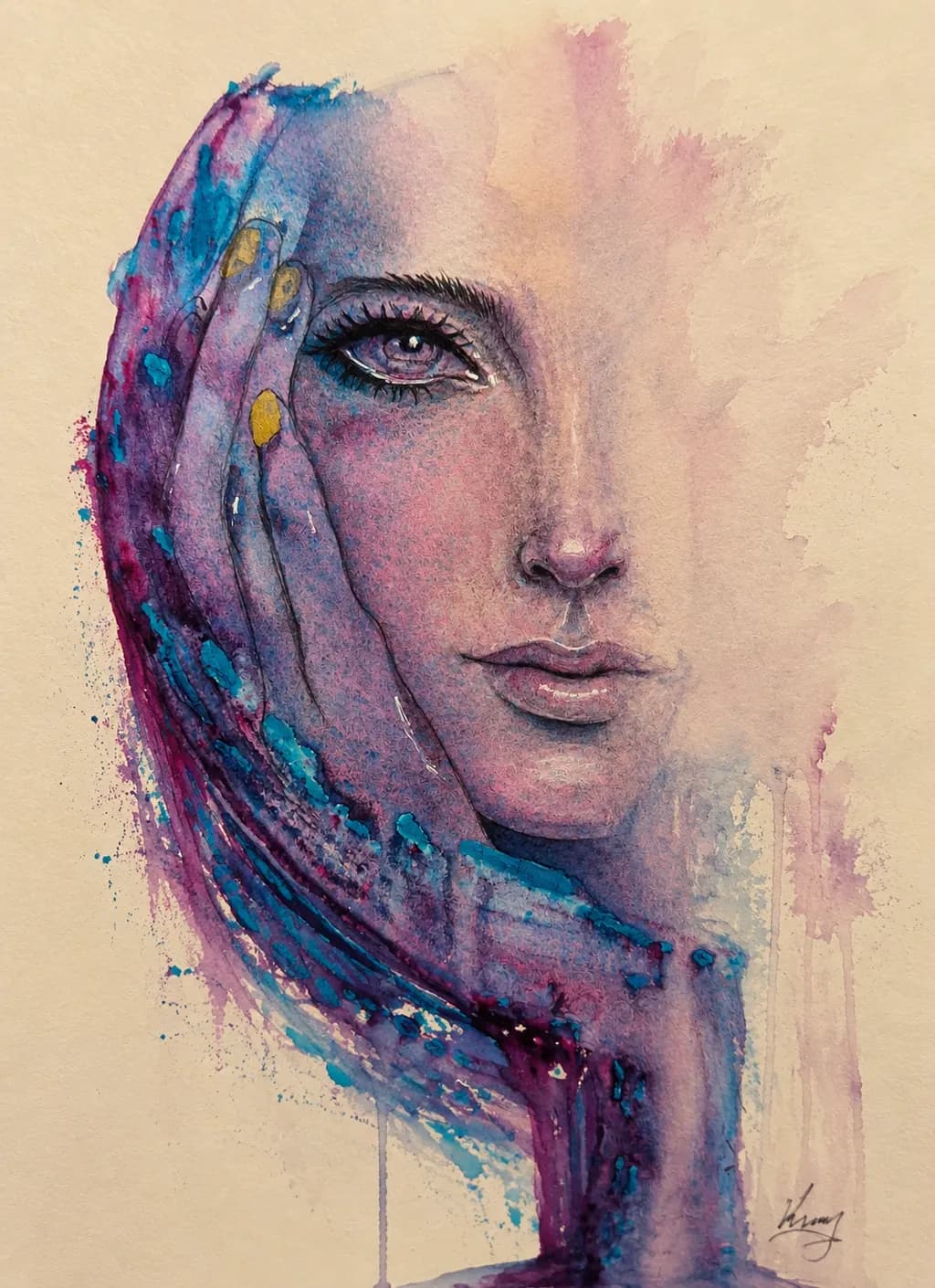 Contemplative Face Study