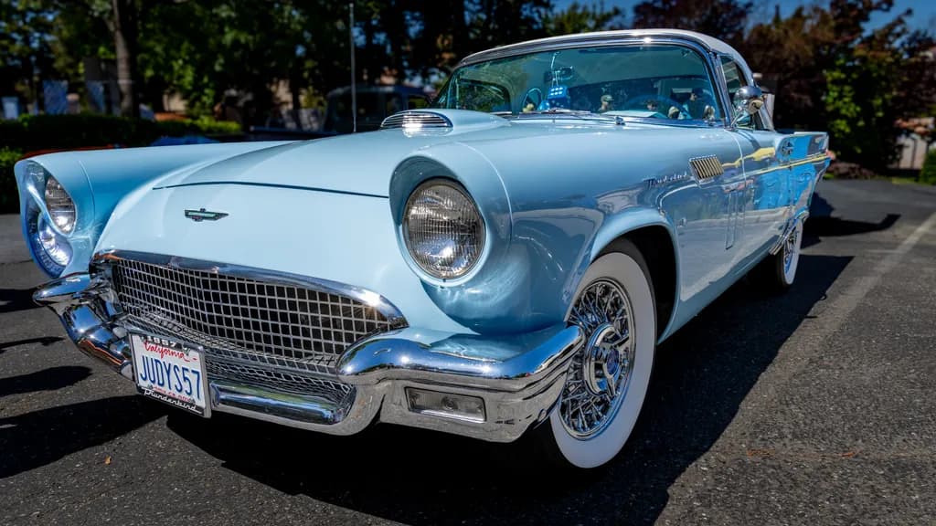 Baby Blue 57 Thunderbird