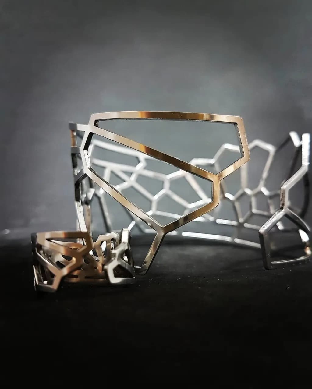 Geometric Alloy Cuffs