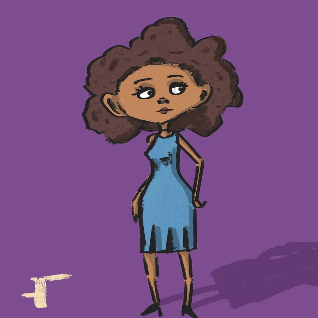 Curly Blue Dress