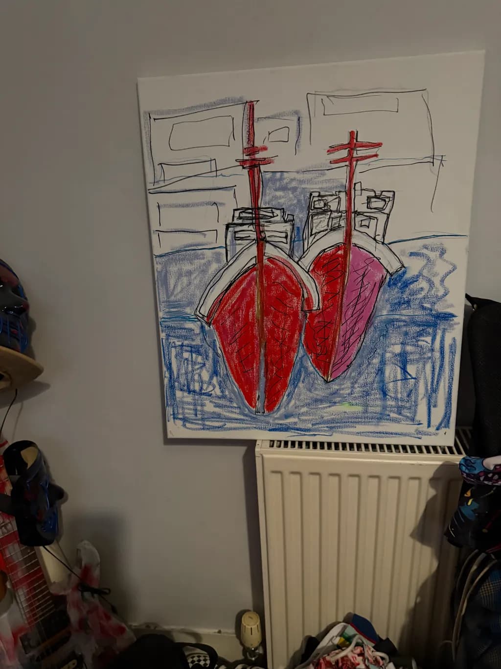 Twin Red Vessels