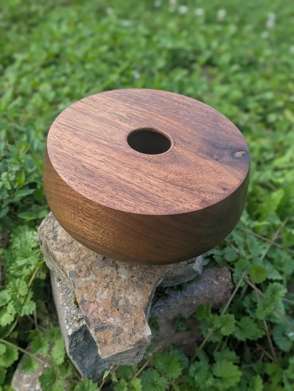 Rounded Wooden Vessel
