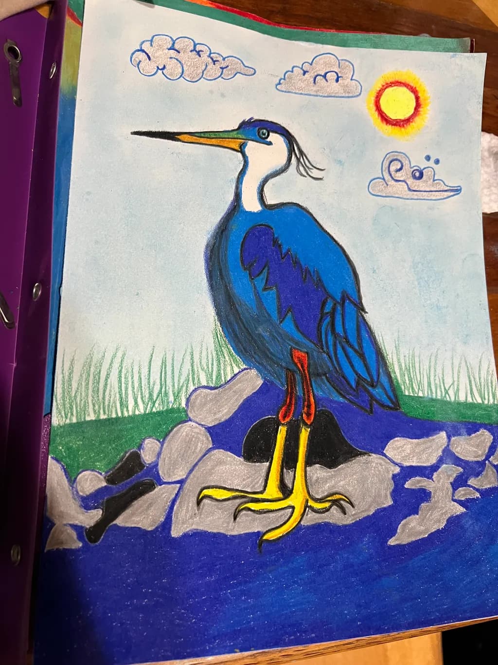 Blue Heron on Rocks
