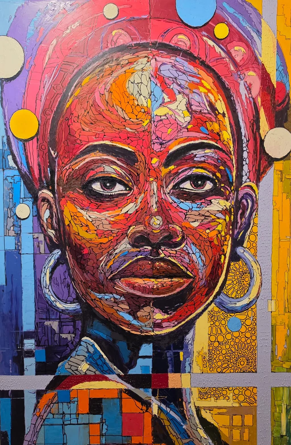 Vivid Mosaic Portrait