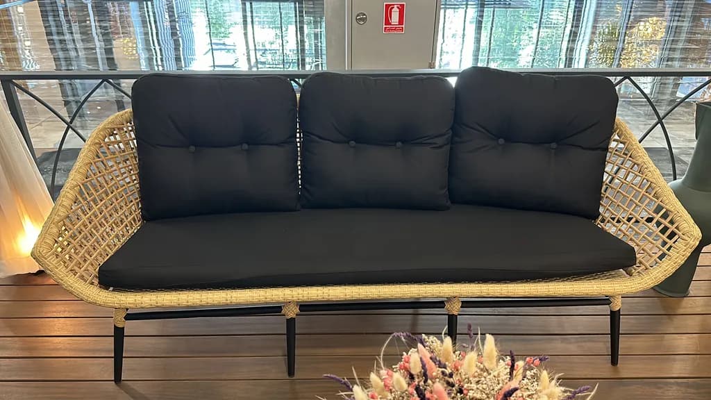 Woven Elegance Sofa