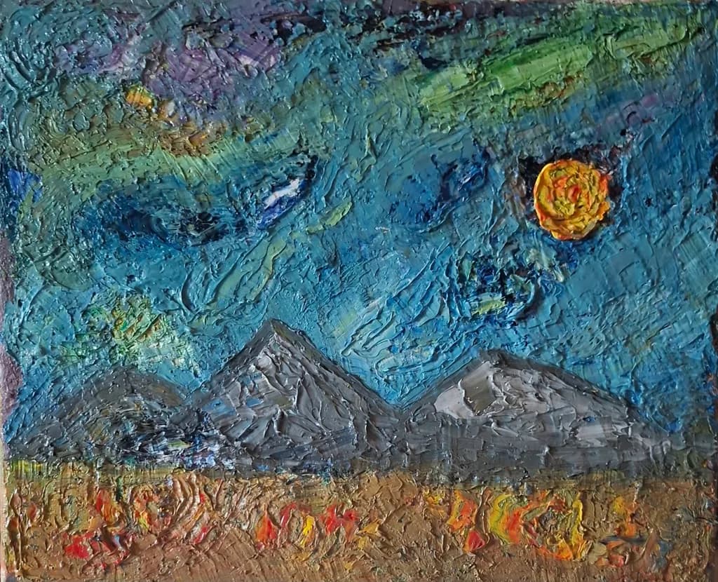 Night Peaks Canvas