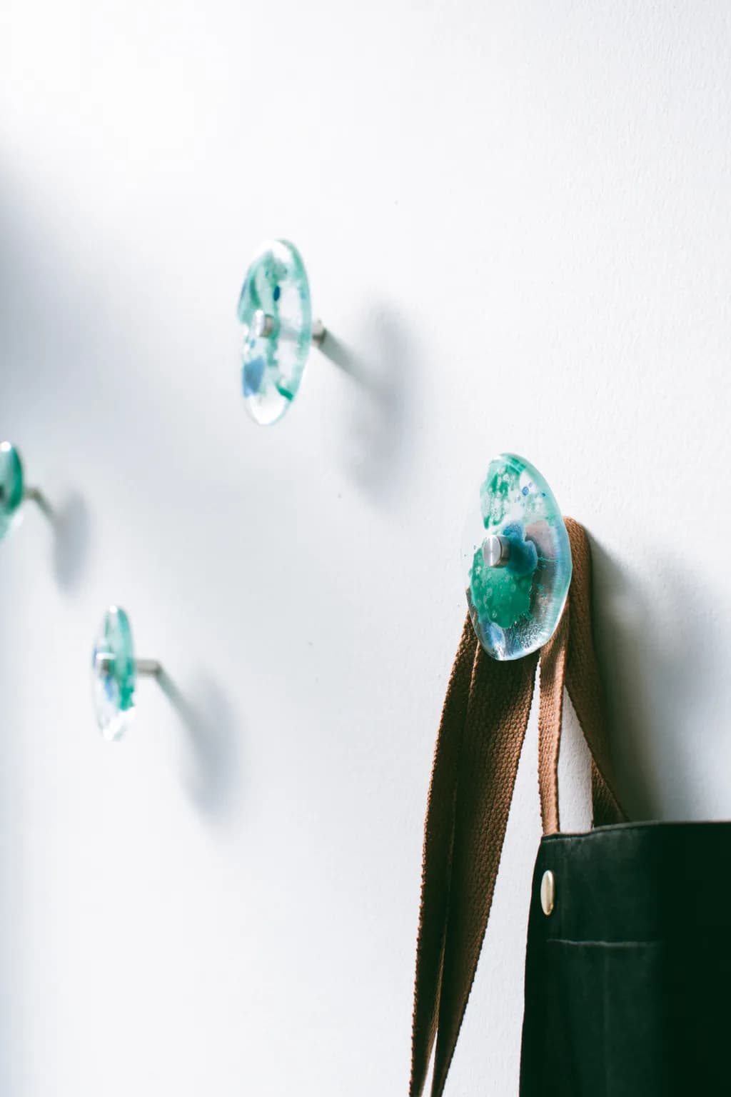 Aqua Glass Hooks