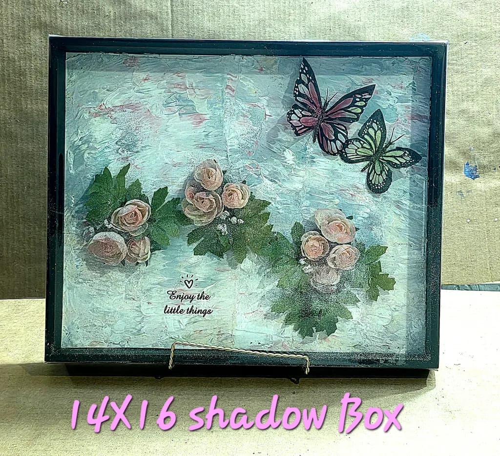 Butterfly Blooms Shadow Box