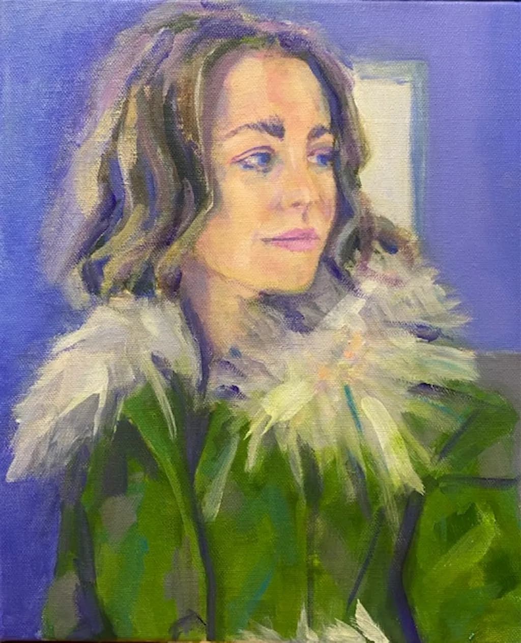 Green Coat Reflection
