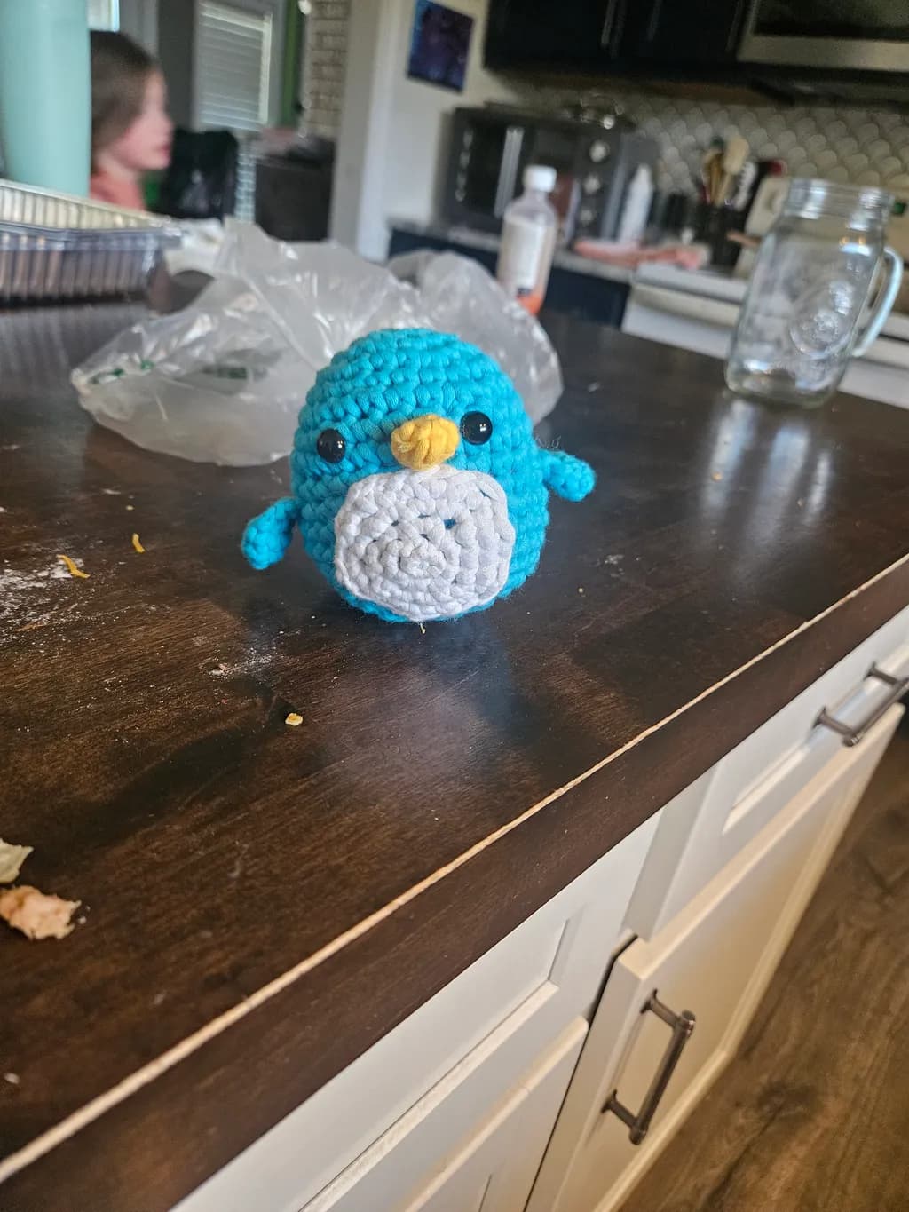 Crocheted Bluebird