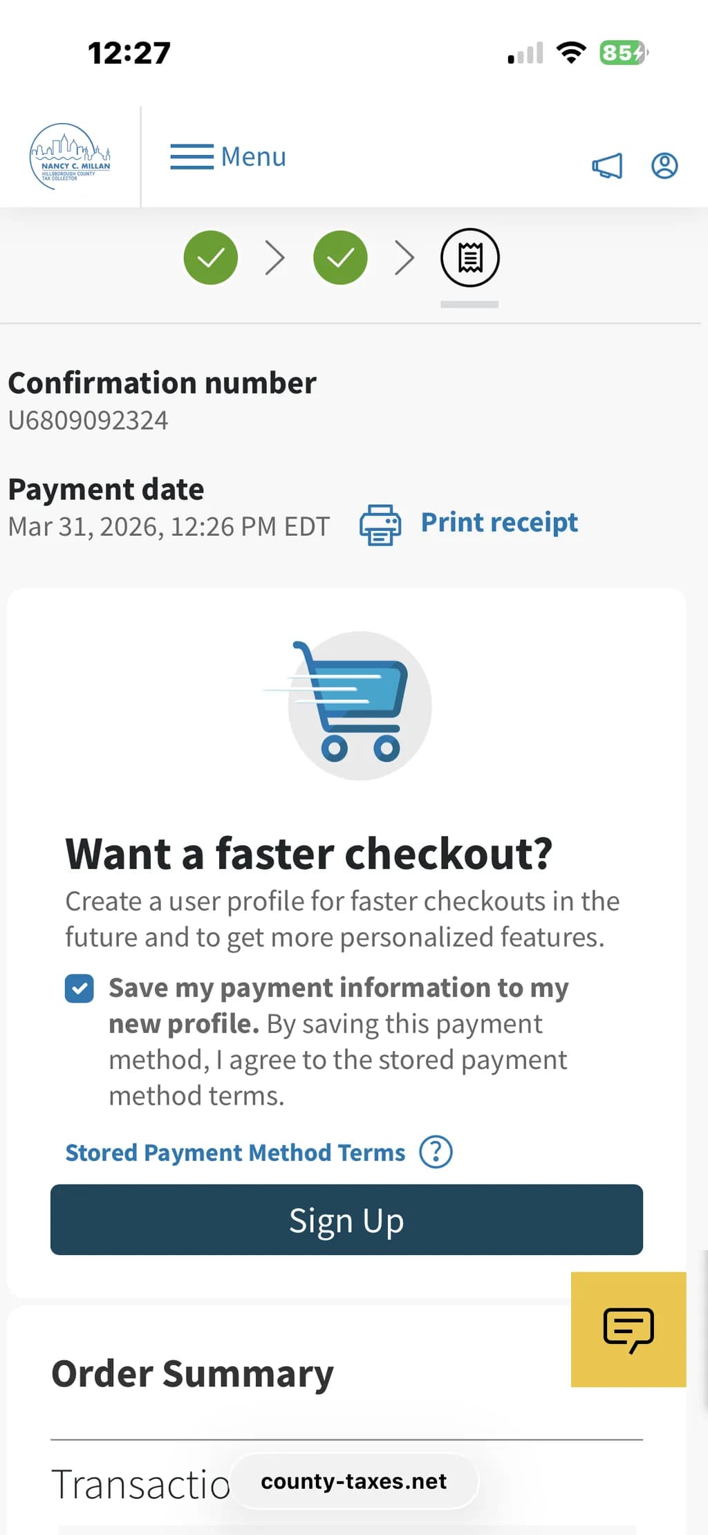 Streamlined Checkout