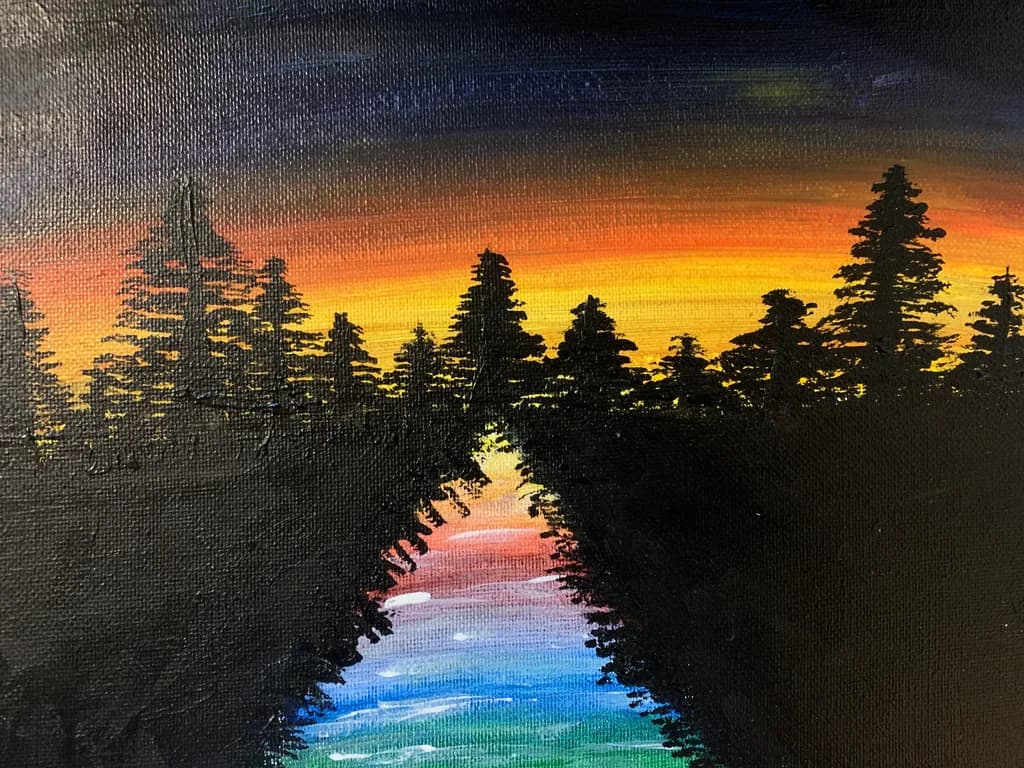 Dusky River Reflection