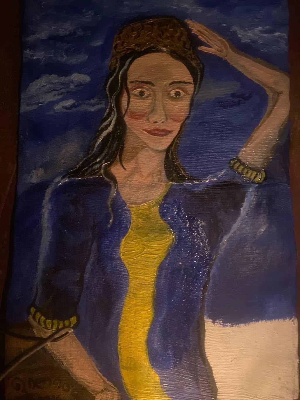 Blue and Gold Portrait