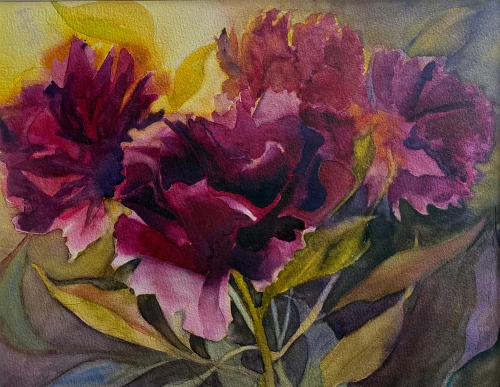 Crimson Peonies