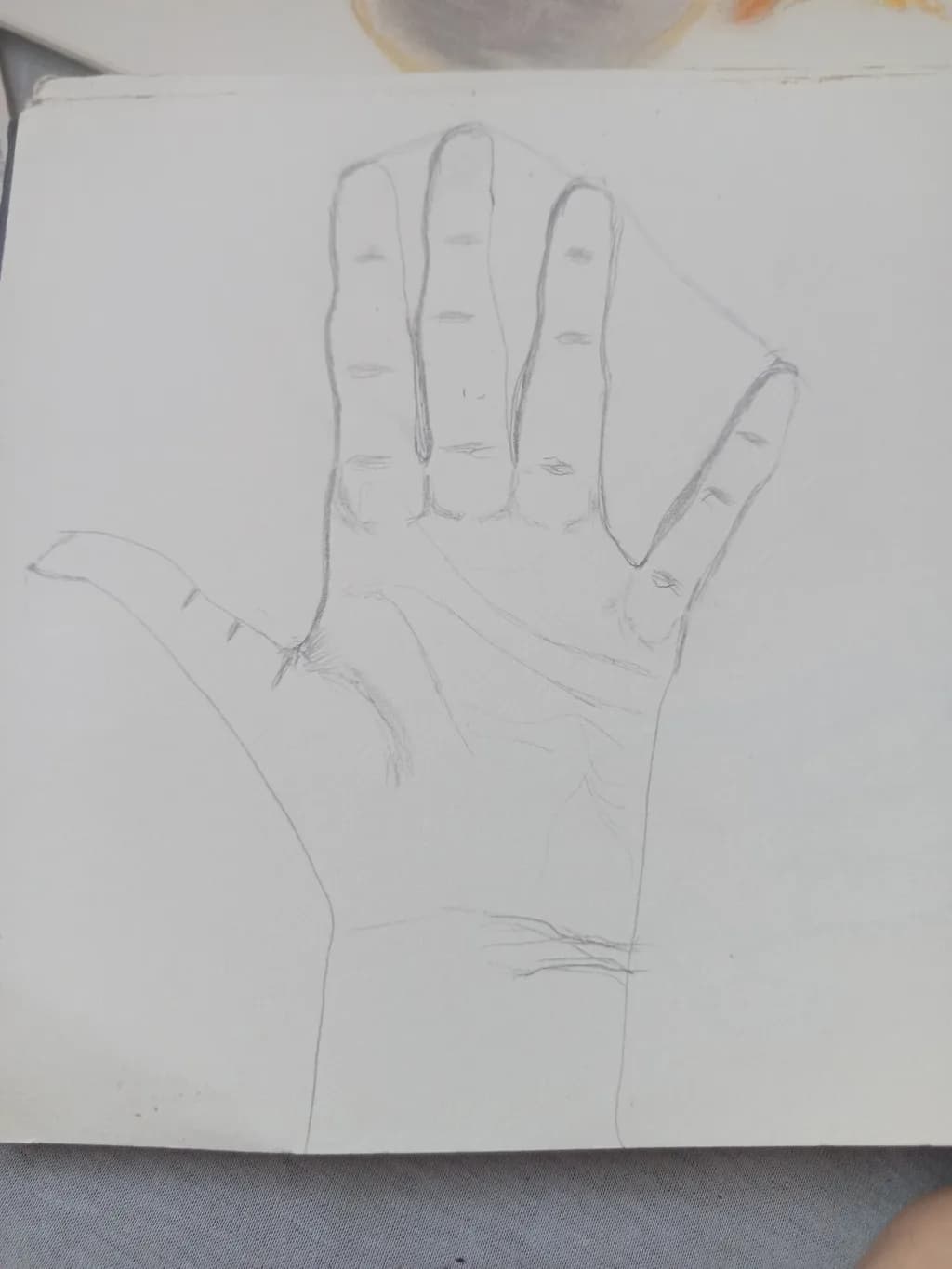 Open Palm Sketch