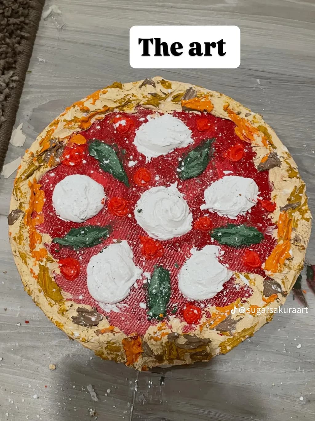 Textured Pizza Canvas