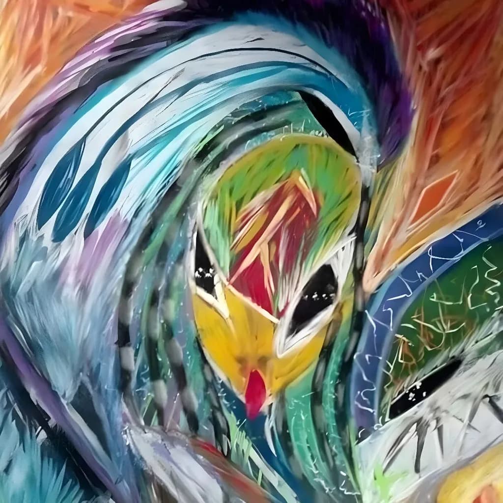 Colorful Avian Mosaic