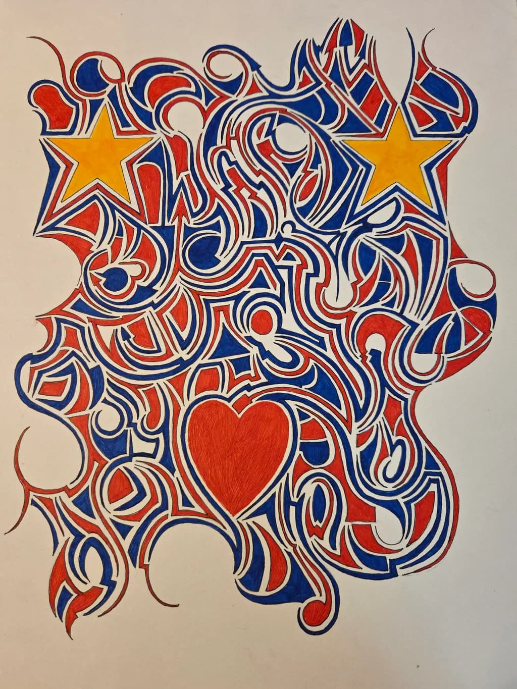 Stars and Heart Pattern