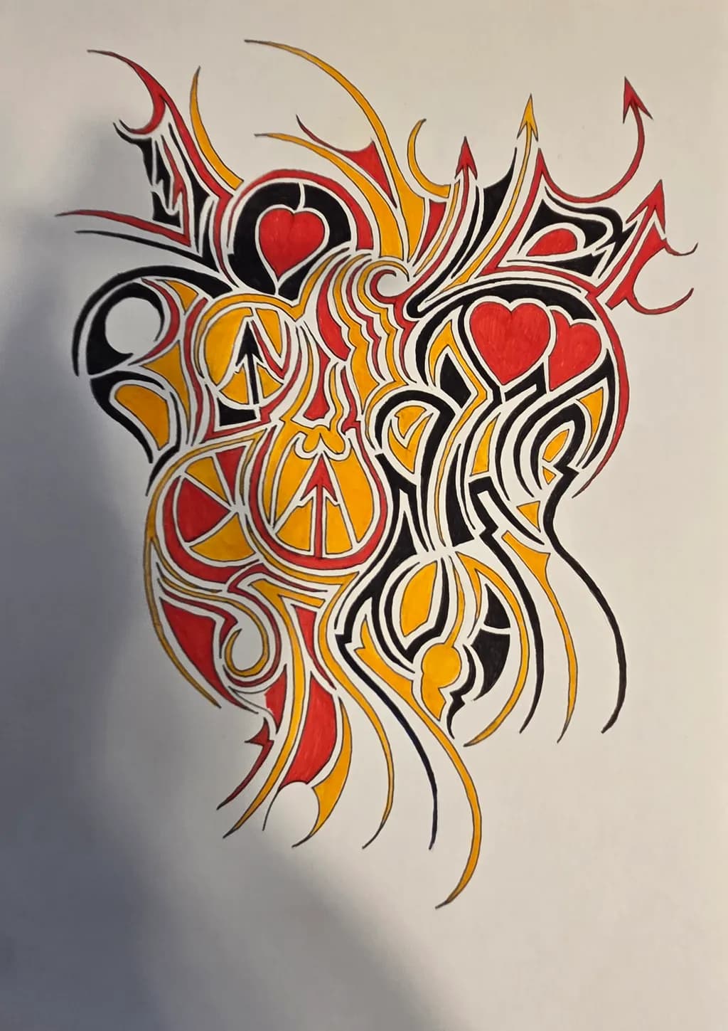 Heart Arrows Abstract
