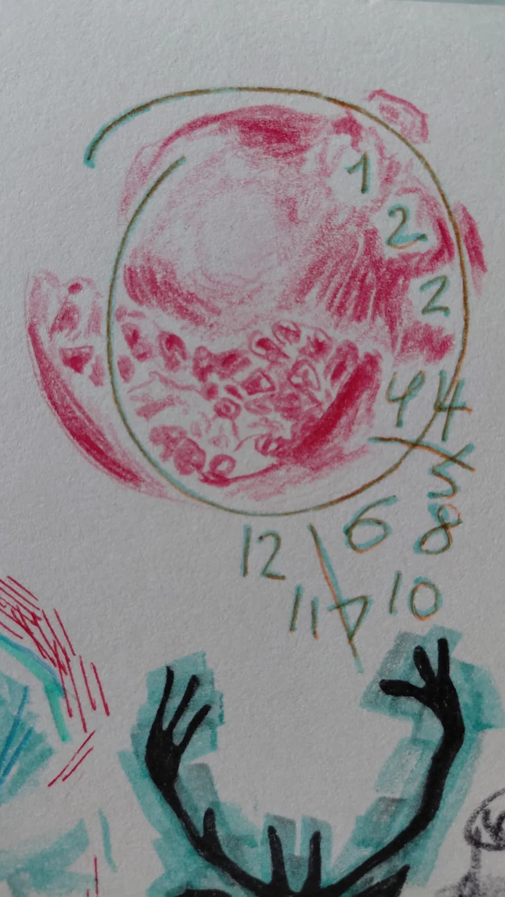 Pomegranate Clock