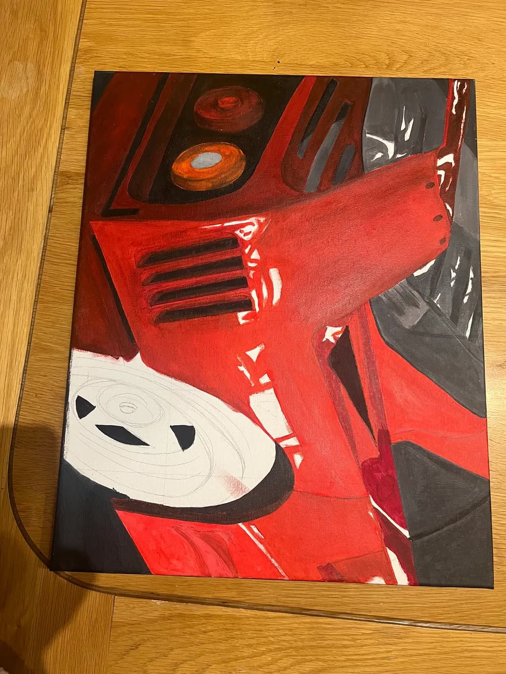 Crimson Machine Abstract