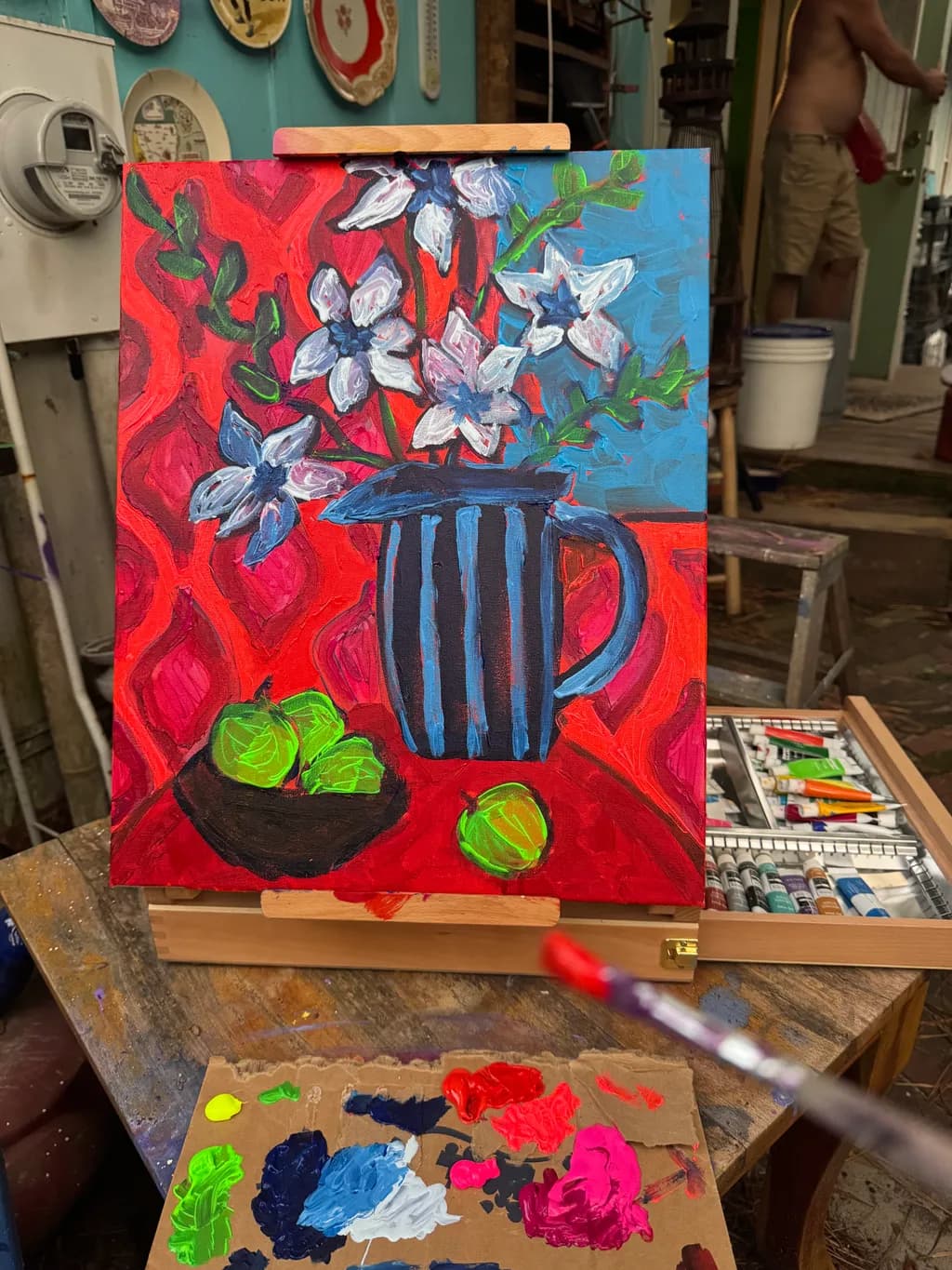 Striped Pitcher Bouquet