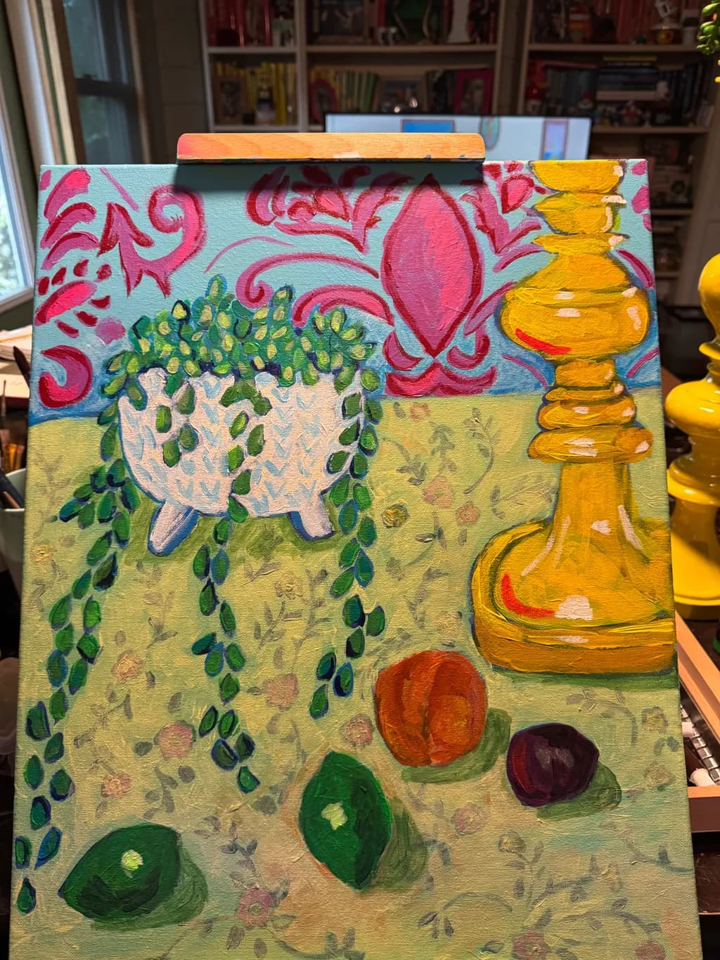 Golden Candle Still Life