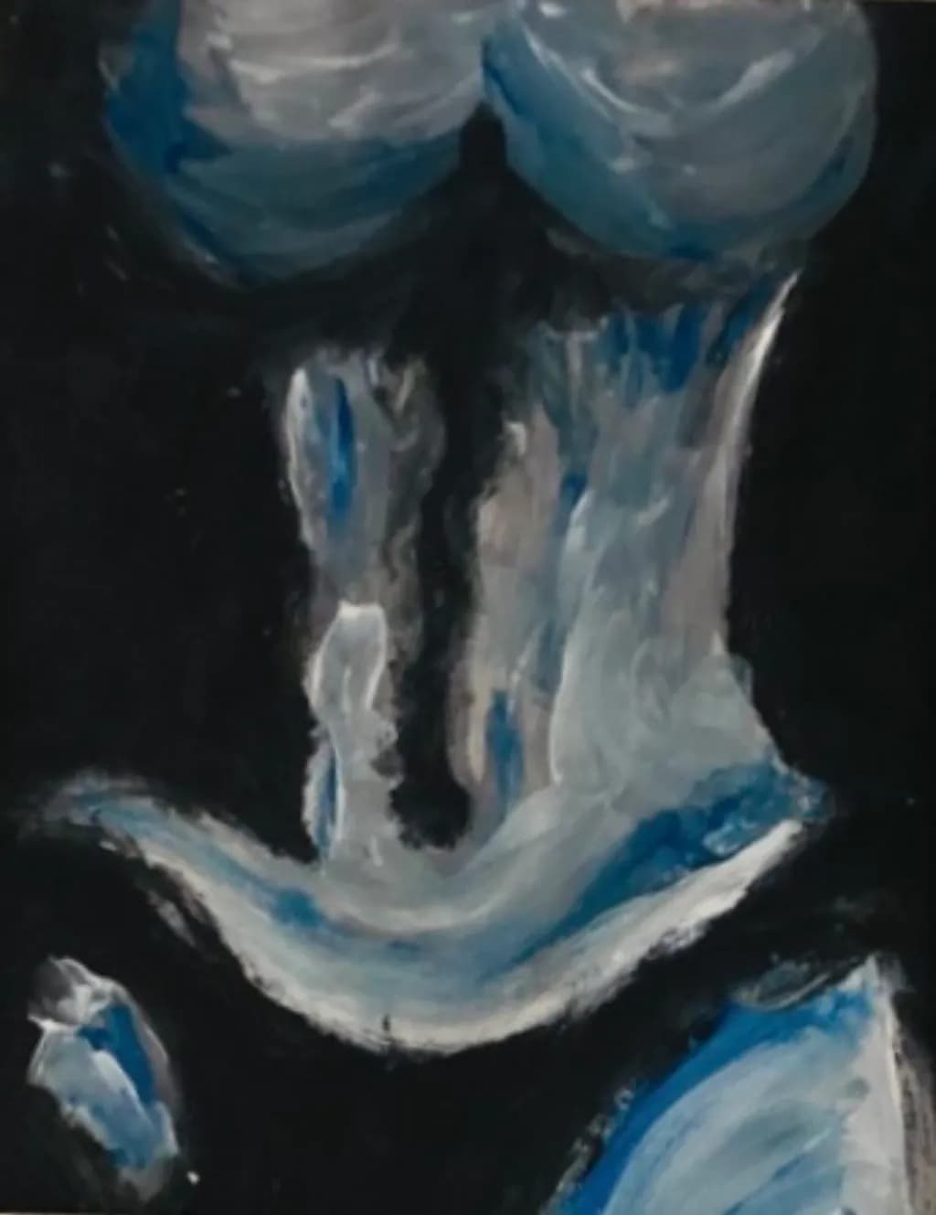 Blue Abstract Skull