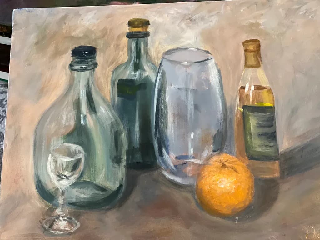 Glass and Citrus Arrangement
