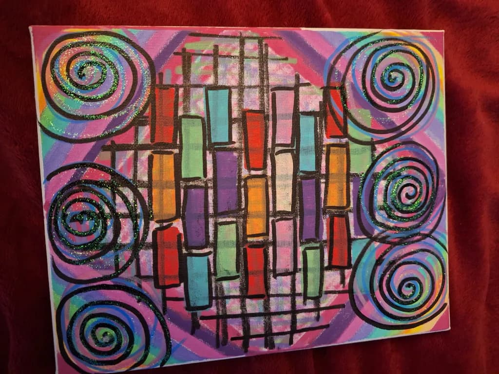 Chromatic Grid Spirals