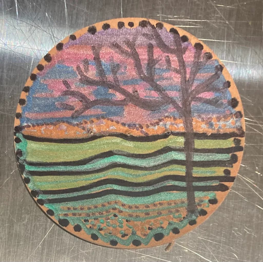 Twilight Landscape Circle