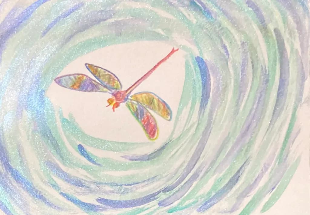 Rainbow Dragonfly Spiral