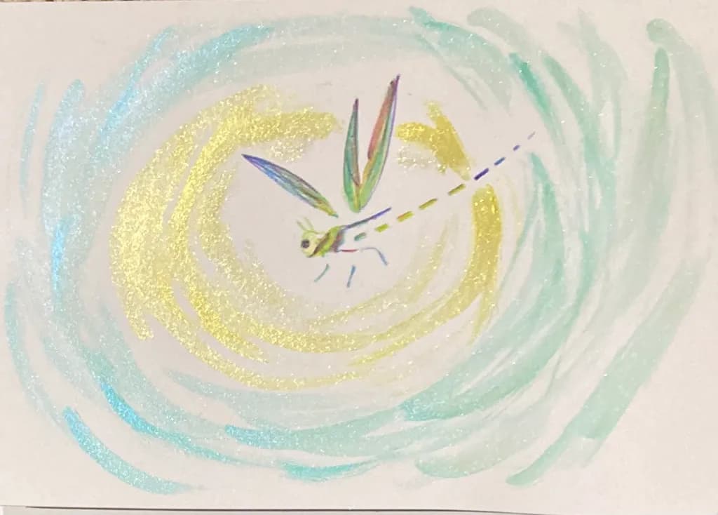 Luminous Dragonfly Spiral